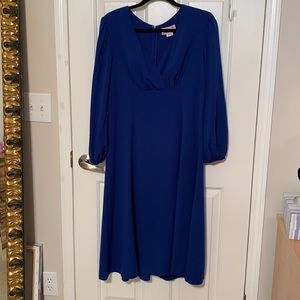 Unique Vintage Micheline Pitt blue Pris dress Large NWOT